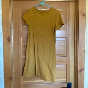 Yellow cotton xs t-shirt dress